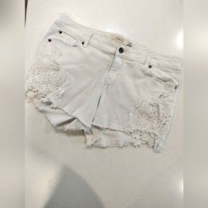 Torrid white lace shorts